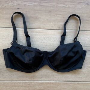 Freya Black Underwire Bikini Top Size 34DD